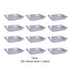 12Pcs Disposable Aluminum Foil Food Container Rectangle Packing Box Multi-use Takeaway Cooking Liners Microwave