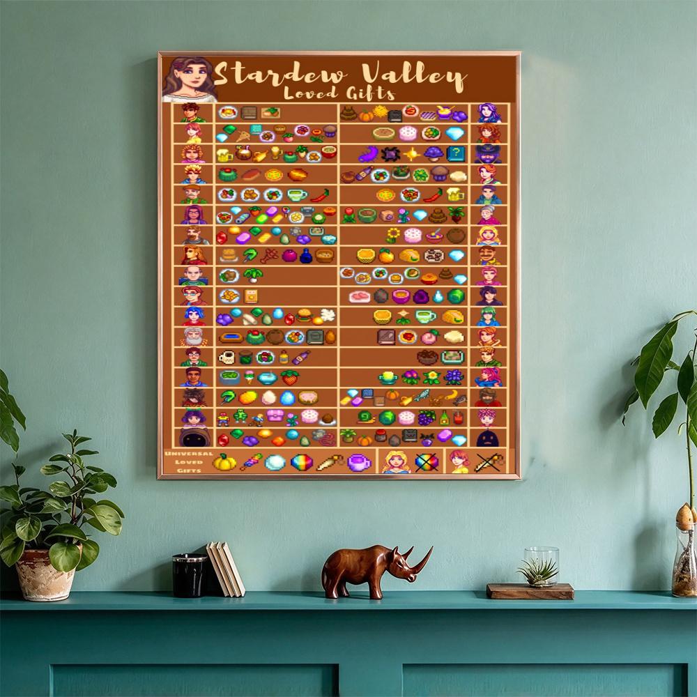 Stardew Valley 5D Round Diamond Painting Kit Diamond Embroidery Painting Rhinestones Mosaic Frameless Handwork Decoration Arts