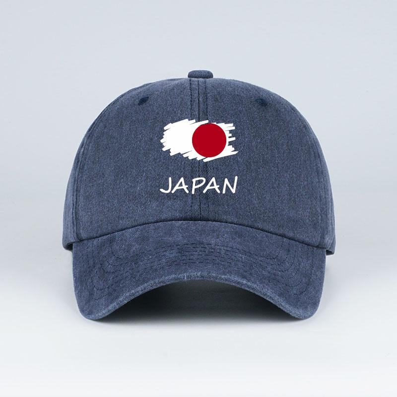 

JAPAN Flag Print Washed Baseball Cap Comfortable Breathable Retro Patriotic Style Daily Commute Gift for Japan Enthusiasts