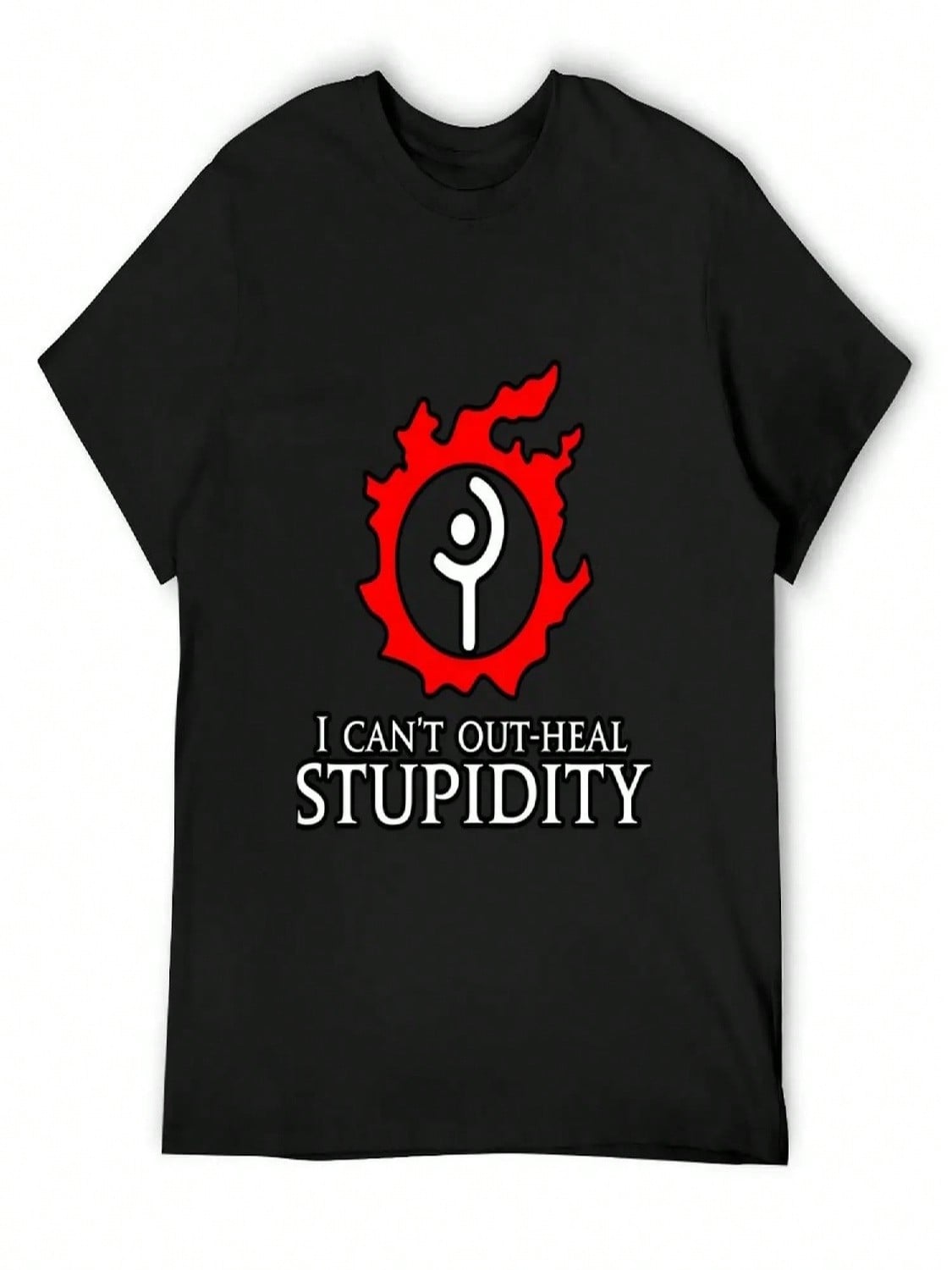 I Can t Out-Heal Stupidity - Funny White Mage Healers MMORPG Meme T-Shirt Anime Clothes Tees unisex Graphic T-Shirts Big And Tall S разноцветный
