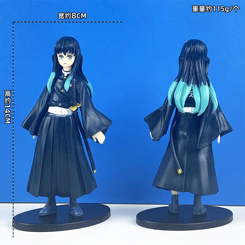 Demon Slayer Anime Figures Kochou Shinobu Tanjirou Kyoujurou PVC Statue Model Doll Collection Ornaments Toys