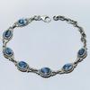 Natural Blue Kyanite Gemstone 925 Solid Sterling Silver Gift Bracelet 7-8" Z9Q38