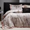 High-end High-Count Satin Cotton Double-Sided Thickened Warm Brushed Four-Piece Set - Ink Rhyme Flower Dyeing