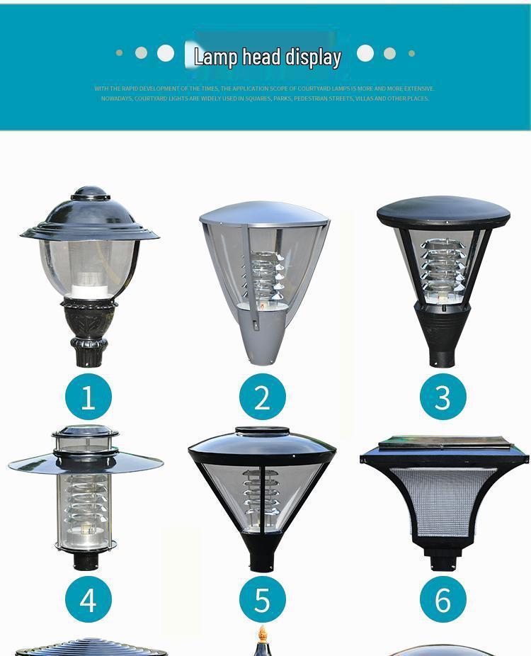 Rust-Proof 3m Courtyard Light Pole: Modern Landscape Street Light for Parks, Villas, Communities, and Households.