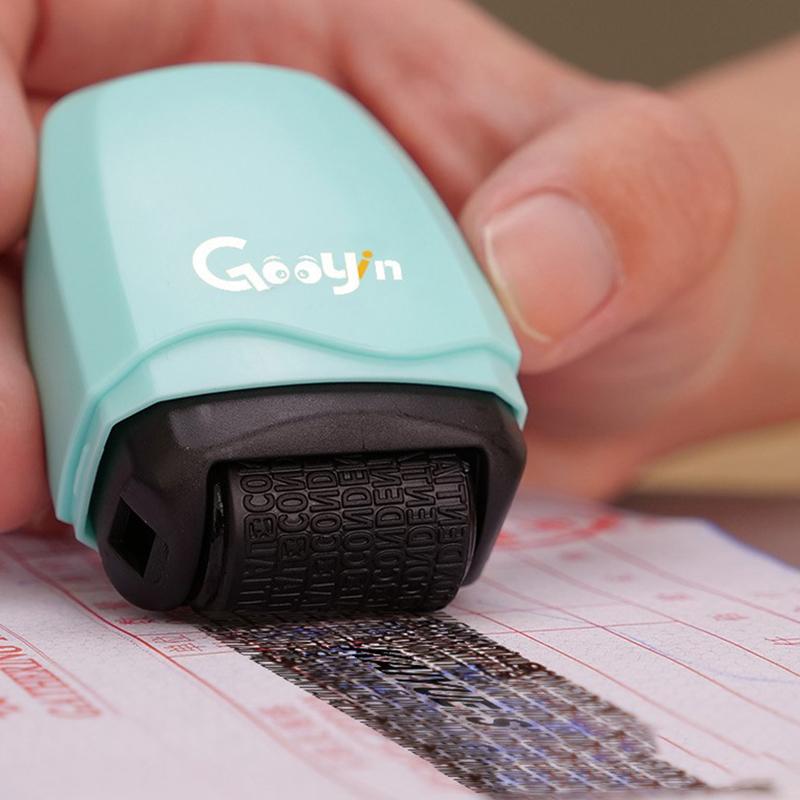 Razítko s válečkem Špinavý kód Bezpečnostní razítko Samobarvicí Ochrana proti krádeži identity