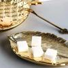 1PC Ceramic Jewelry Plate Ceramic Gold Leaf Plate European Ceramic Jewelry Storage Plate Home Decoration