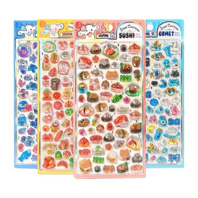 Food Grade Resin Sushi Raised Sticker for Child Sensory Play Creative Learning and Decorative Use