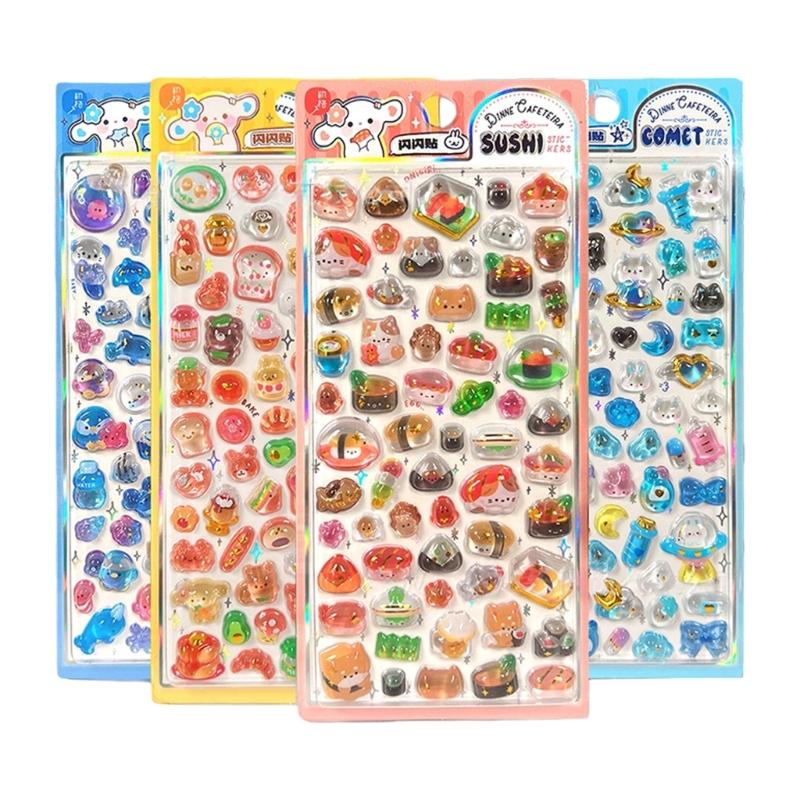 Food Grade Resin Sushi Raised Sticker for Child Sensory Play Creative Learning and Decorative Use