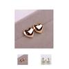 1 Pair Women Heart Shape Ear Glossy Jewelry Ears Small Studs Earrings Stud Trendy Piercing Party Simple Female
