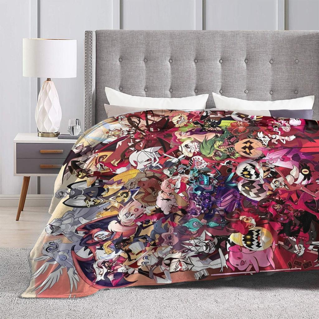 Hazbins Hotels Anime Blankets Quality Soft Warm  Bedding Throws Winter Decorative Living Room Print Bedspread