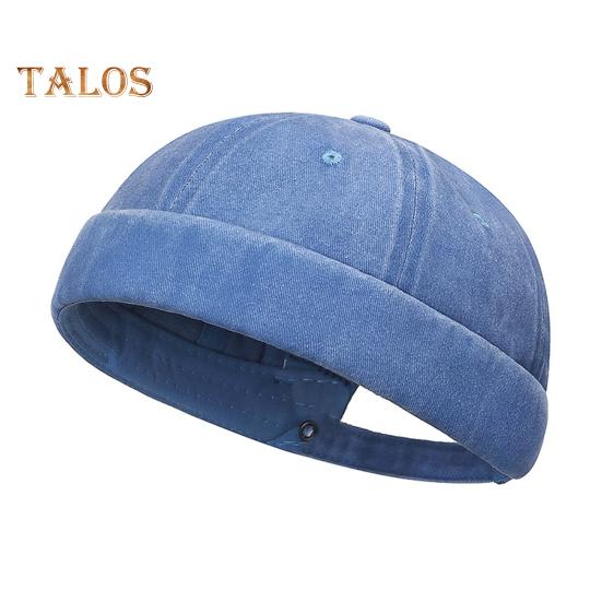 Klobouky Dome bez krempy pro ženy muže dělníka námořníka čepice lebka s ohrnutým lemem retro džínový docker klobouk na turistiku cestování výlety