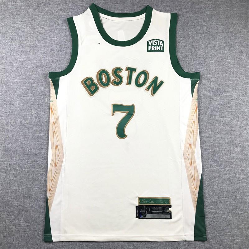 Boston Celtics Basketball Jersey Tatum 0 Brown 33 Retro Embroidered Graffiti Sport Top Men Women Unisex Team Shirt