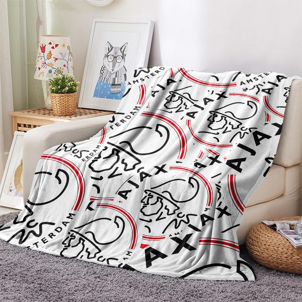 Amsterdamsche Football Club Ajax Flannel Blanket, High quality Comfortable for All Seasons, Home Decor, Warmth and Comfort