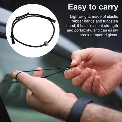 1/2Pcs EDC Survival Bracelet with Tungsten Alloy Beads Portable Outdoor Emergency Glass Window Breaking Bracelet Rescue Wristband Wrist Strap