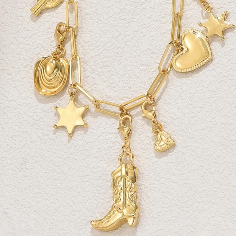 Simple Necklace Fashion Irregular Various Pendant Necklace Neck Jewelry Perfect for Youthful Couple or Close Friend