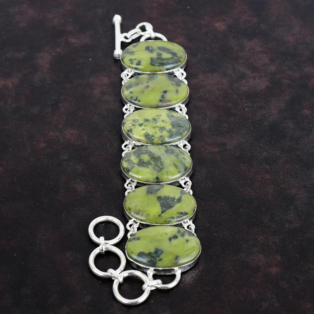 Schlangenarmband Natursteinarmband handgefertigter antiker Schmuck 925 Sterlingsilberarmband verstellbares Kettenarmband Geschenke für Ehefrau