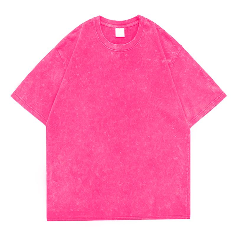 Herrtvättade Vintage T-shirts Street Hip Hop Retro Punk T-shirt dam Harajuku Casual Bomull Kortärmad Syratvättade T-shirts topp