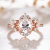 Classic Copper Alloy Zircon Ring Ladies Jewelry Wedding Promise Party Gift