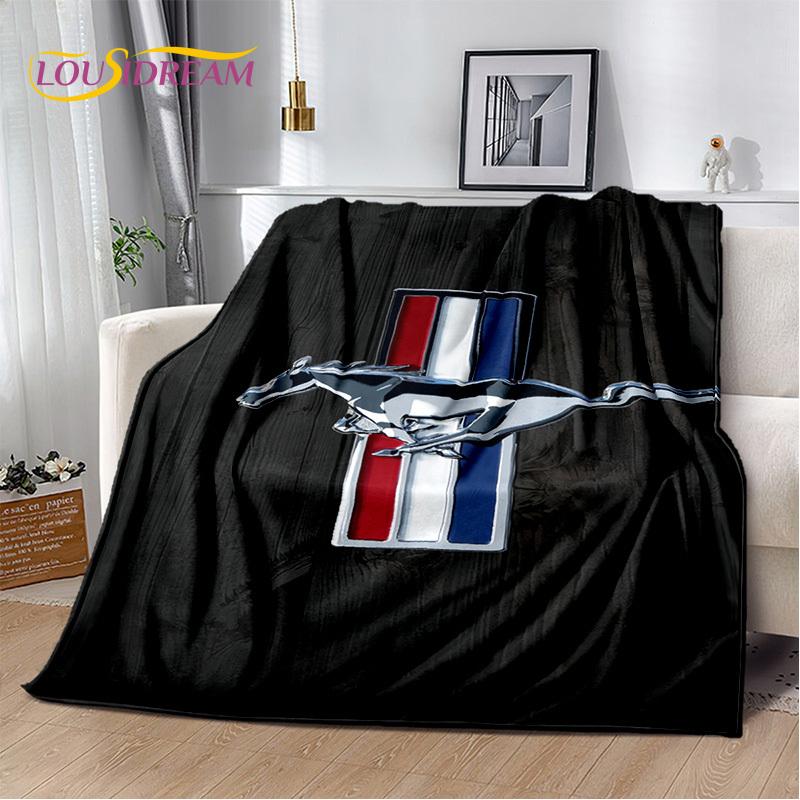 Klassiker 3D F-Ford GTR Mustang Auto Weiche Decken, Halten Warm Kuscheldecke Bequeme Decke für Picknick Betten Sofa Zuhause Schlafzimmer