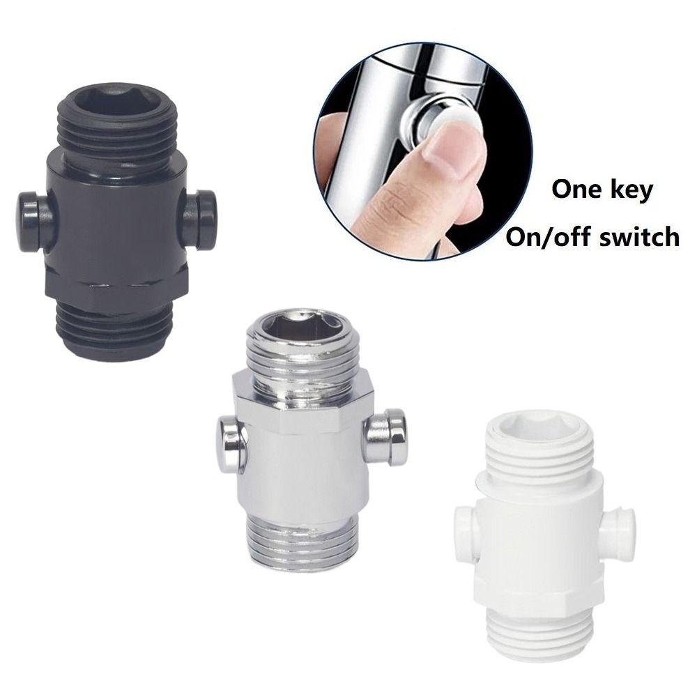Water Pressure Control Shower Head Arm Diverter Sprayer Shut-Off Switch  Bathroom Parts