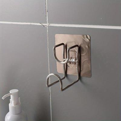 Waschbeckenhaken Edelstahl Badezimmer Nahtloser Nagelfreier Klebehaken Wand-Saugknopf Hängendes Waschbeckenregal
