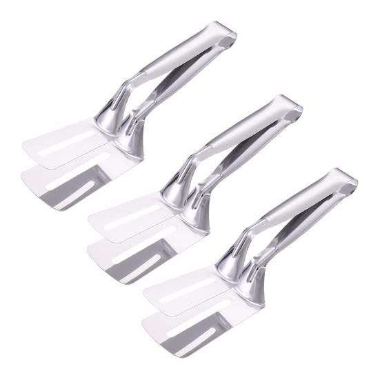 1/2/3Pcs Stainless Steel Spatula Tong Long Handle Multifunction BBQ Steak Meat Fish Frying Bread