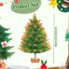 Artificial Mini Christmas Tree Desktop Ornament Decor for Indoor Outdoor Shelf Bar Home