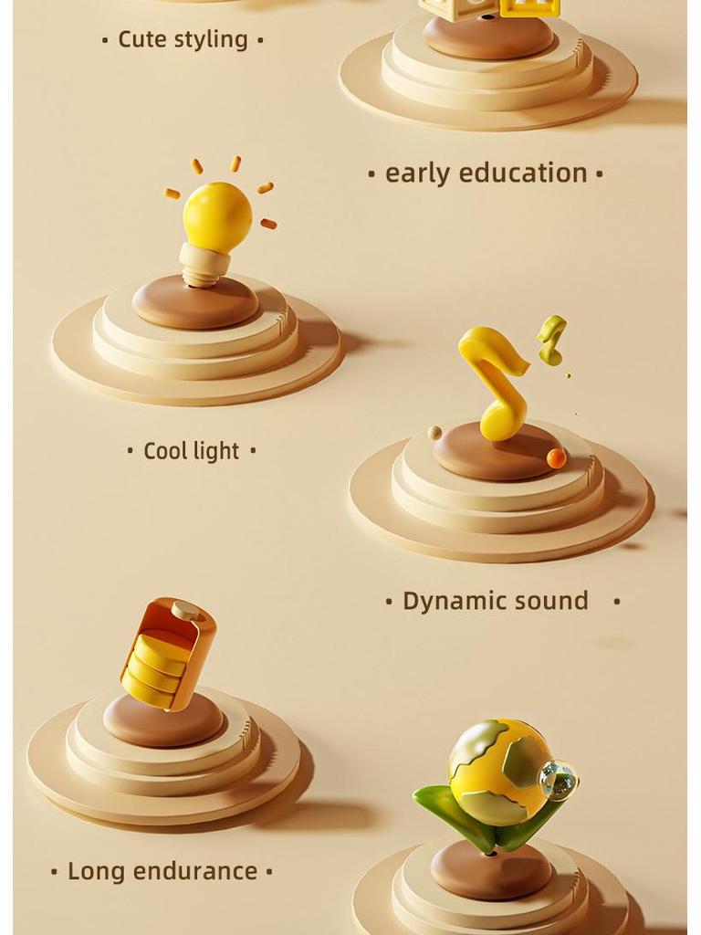 Electric Rotating Foraging Duck - Early Learning Toy with Light and Sound