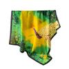 Peacock Beautiful Satin Imitation Silk Printing Large Square Scarf Silk Scarf Shawl Headscarf Neck Protection Scarf