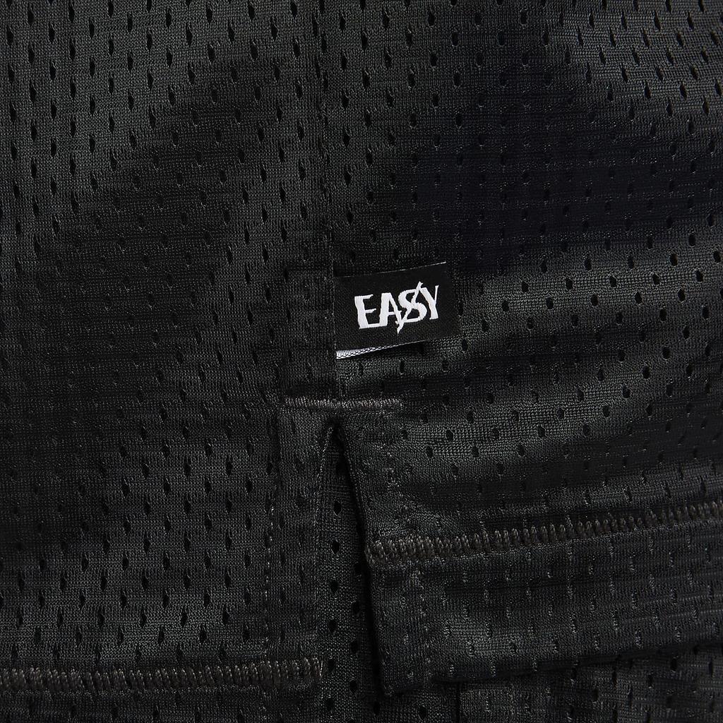 Nike Solid Color Full Zip Collared Basketball Short Sleeve T-Shirt Men Tops Black DX0343-070