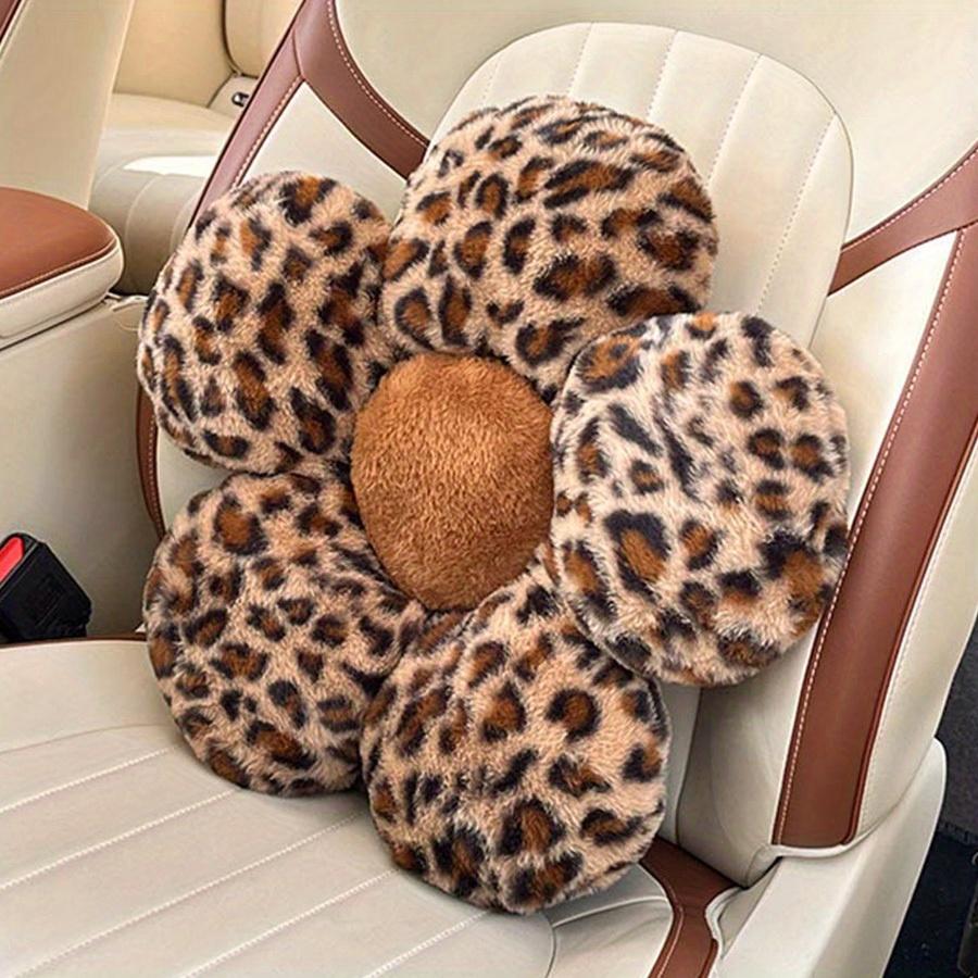 1pc Fashion Leopard Print Car Lumbar Support: Comfortable and Soft
