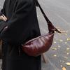 Crescent Shoulder Bags For Women Winter New Crossbody Bag Soft PU Leather Large Capacity Shopper Tote Hobo Bag