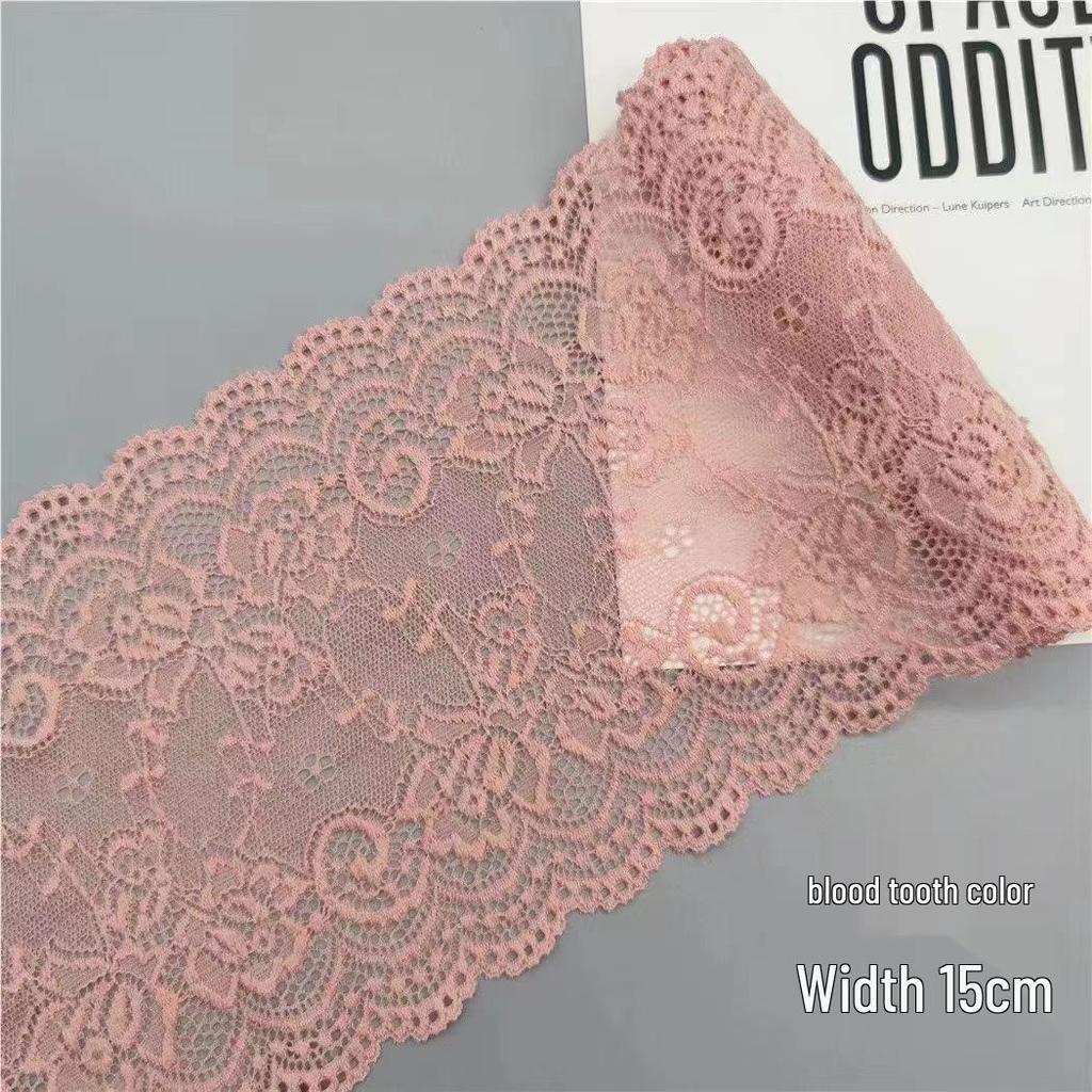 15cm Colorful Soft Elastic Lace Trim for Lingerie and Skirt Hem
