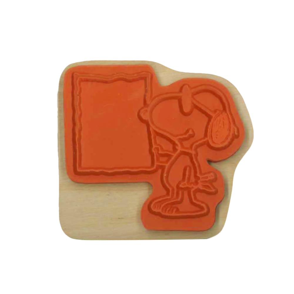 Face Stamp Snoopy Wood Piece Snoopy Joe Cool Holding Paper Children's 2283-010