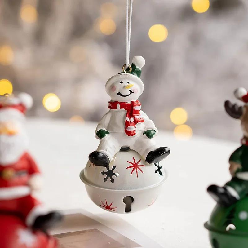 Weihnachten Neues Produkt Eisenkunst Weihnachtsglocke Alter Mann Schneemann Elch Glockenanhänger Weihnachtsbaumschmuck Weihnachtsdekorationen