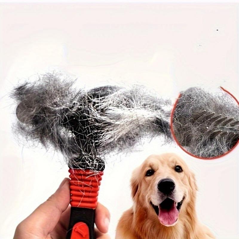 1pc Dog Comb, Thick Hair Comb Pet Comb, Hair Brush, Double Row Comb, Large Dog Hair Comb, Pet Dog Hair Removal Supplies