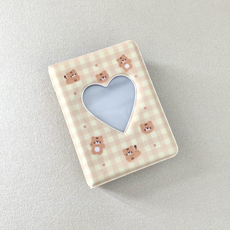3-calowy mini album ze zdjęciami, słodki, kreskówkowy album z niedźwiedziem, serce miłosne, pusty Kpop, uchwyt na karty ze zdjęciami, Idol Star Chasing Binder, zbierz książkę