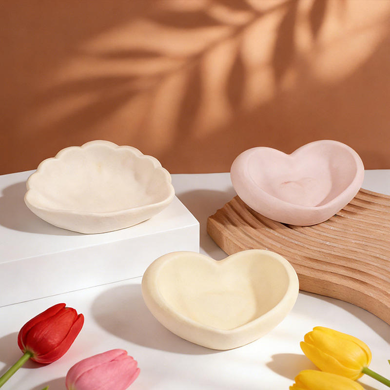 1PC Love Heart Shell Shaped Silicone Storage Tray Mold DIY Epoxy Resin Mould Jewelry Plate Trinket Casting Mold Craft Decor
