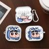 Clear Earphone Cases Cover With Hook Case For Samsung Galaxy Buds 2Pro 3 FE Live 3Pro 2 4 Pro 4Pro Cartoon Crayons Shinchan