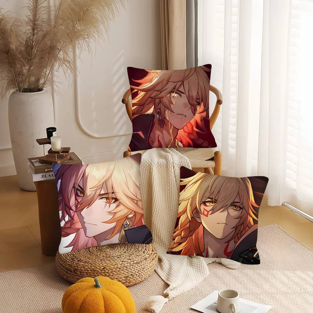1pc Game Honkai Star Rail Anime Mydei Pillow Case Fashion Square Pillowcase Bedroom Sofa Room Ins Decoration Leisure