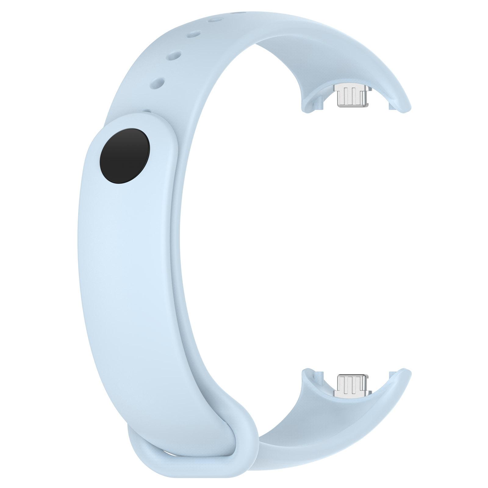 

Силиконовый ремешок для Xiaomi Mi Band 9 8 Ремешок NFC Sport Rubber Bracelet Wristband pulseira correa Xiaomi Smart Band 8 Аксессуары for miband 8 9 светло-синий