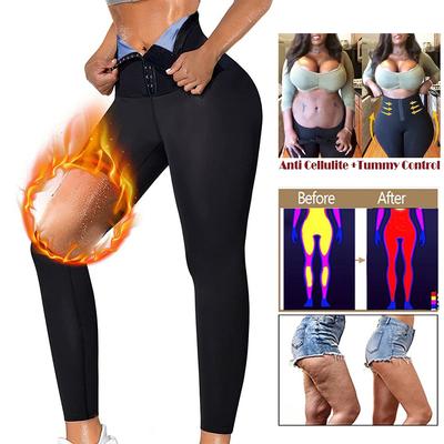 Pantalones de sauna para mujer, pantalones de yoga de cintura alta de compresión, moldeador de cuerpo adelgazante, mallas térmicas para entrenamiento de sudor, medias de ejercicio, trajes de sauna