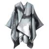 New women's autumn and winter jacquard warm split shawl scarf cape hot sale