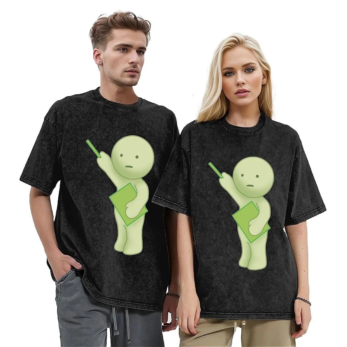 presenting smiskis Washed T-Shirt Men Women Cute Toy Vintage Simple T Shirts Summer O Neck Trending Tees Design Oversize Tops S разноцветный