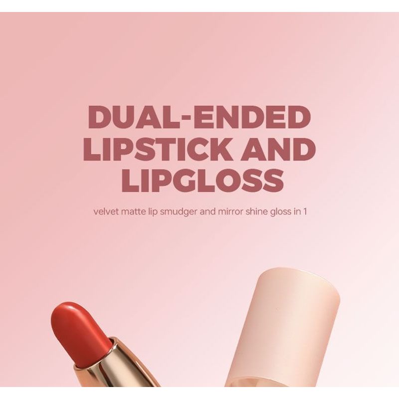Pudaier - 2-in-1 Dual-Ended Lip Stick & Lip Gloss - 10 Colors
