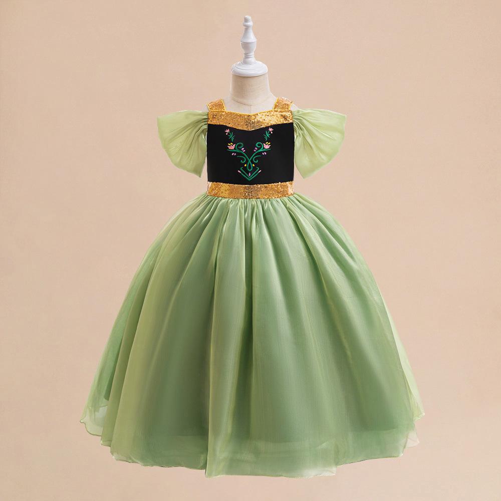 Halloween Frozen Princess Anna Girls Cosplay Dress 4 Years