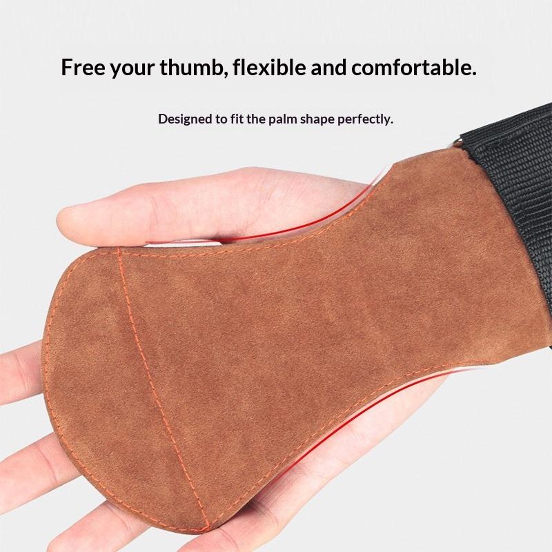 Sports Dumbbell Weightlifting Training Weightlifting Palm Protection Leather Anti-Wear Hand Pads Velcro Compression Adjustable
