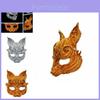 Ohromující celoobličejová maska ​​sovy na Halloween v tradičním čínském stylu s unikátními králičími ušima