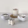 1Pcs DIY 3D Lotus Candle Holder Silicone Mold Gypsum Mold Epoxy Resin Storage Box Plaster Ornament Craft Making Tool