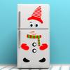 Magnetic refrigerator stickers with snowman image for Christmas. christmas decoration.